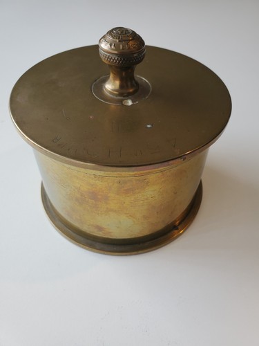 Trench art tobacco jar - trench, with