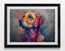 Labrador Dog Framed Canvas