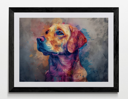 Labrador dog framed canvas - framed,