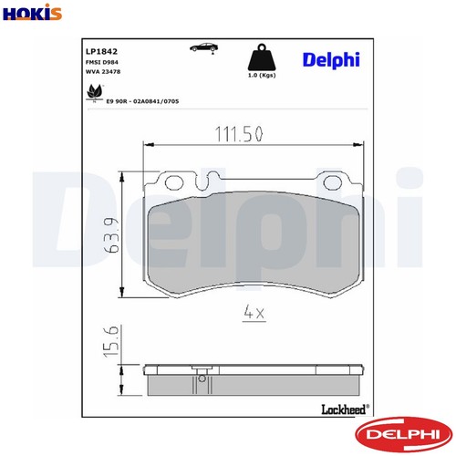 Brake pad set - brake,
