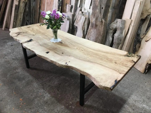 Hardwood ash dining table with - ash,