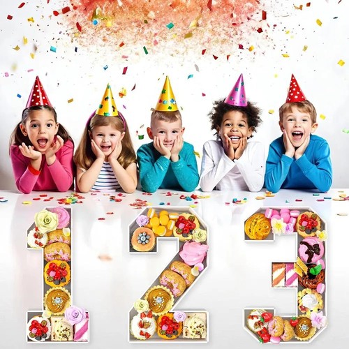 Fillable number candy box - number,