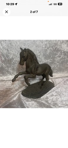 Antique cast iron horse - cast,
