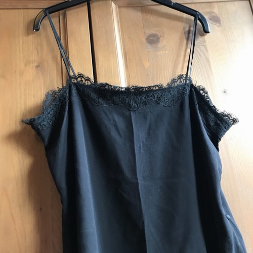 Silk camisole top black ghost - silk,
