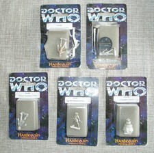 VINTAGE DR WHO HARLEQUIN FIGURES X 5 ASSORTED FIGURES