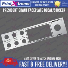 PRESIDENT GRANT cb radio faceplate Decal Sticker bezel self adhesive vinyl