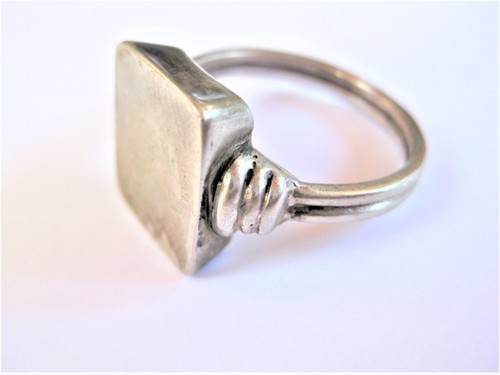 Antique signet ring silver - antique,