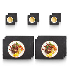 Time to Sparkle 4/6/8Set Slate Placemats+Coaster Washable Table Place Mats Decor