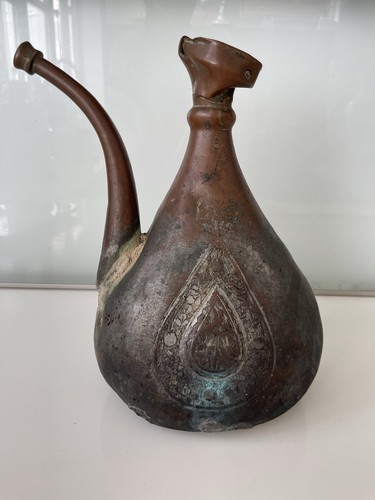Antique islamic copper ewer - antique,