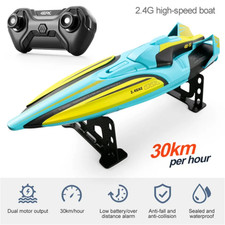 30KM/H RC High Speed Racing Boat Speedboat Remote Control Ship Water Game Kids T