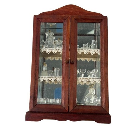 Vtg miniature dollhouse hutch - vtg,