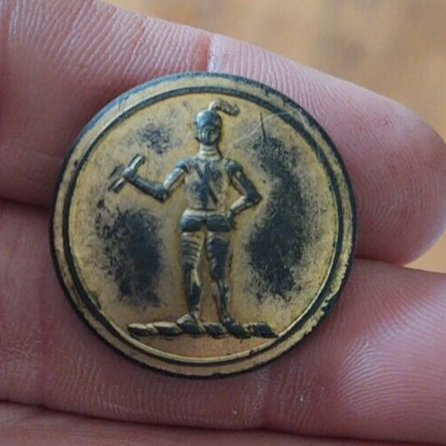 Antique gilt metal livery - antique,
