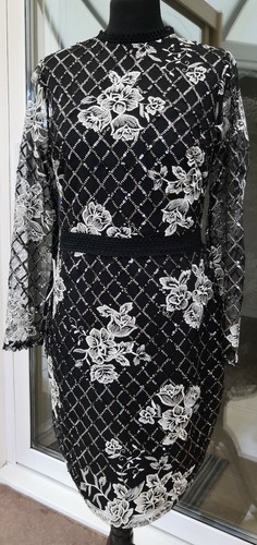 Lipsy gold sequin embroidered - gold,