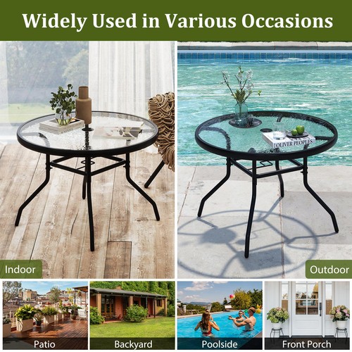 Patio side table outdoor round - side,