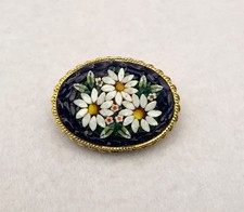 Italian Micro Mosaic Oval Pin