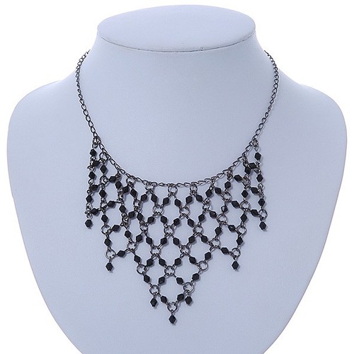 Victorian style black beaded - victorian,