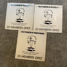 DJ Members Only Disco Mix Club October 1987 Mixes 1 &  2 & previews Preowned 