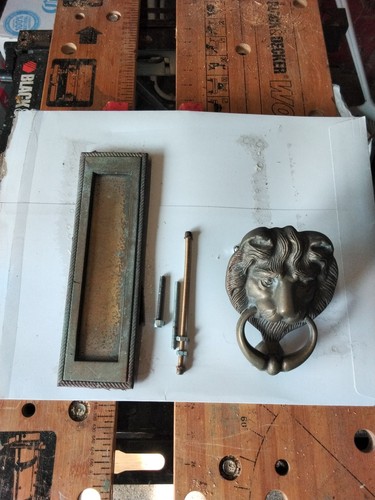 Vintage brass lion head - vintage, lion's