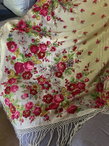 Antique russian floral - floral, wool