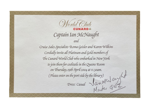 Cunard qe2 cocktail invite - -,