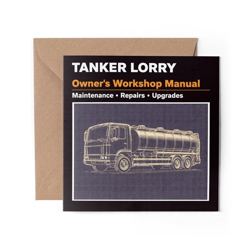 Tanker lorry greeting card - 1,