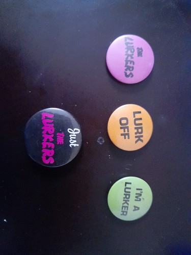 Vintage punk lurkers pin - vintage,