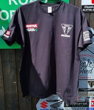 Men's Black Triumph Racing Cotton T-shirt