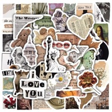 50Pc Art Retro Vintage Travel