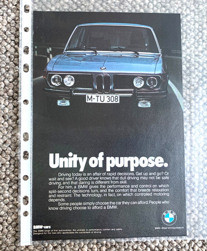 Bmw range 1970s frameable - bmw,