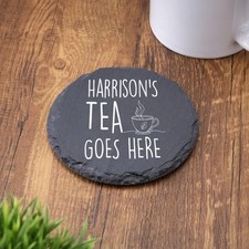 Natural Slate Coasters – 10cm Custom Drink Mats Home Table Protection UK