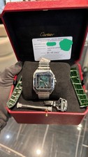 2025 Cartier Santos Large Green Dial - Unworn Full Set Box& Papers + Warranty