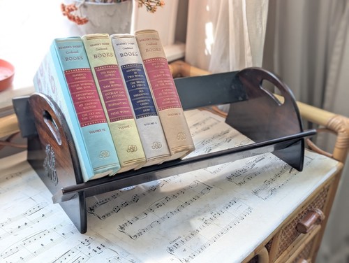 Vintage wooden book trough - wooden,