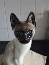 Winstanley Kensington Siamese Cat with Blue Cathedral Glass Eyes No 32 11.5"