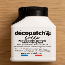Décopatch Gesso Primer White Acrylic Paint 70g Bottle Thick Base Coat for Crafts
