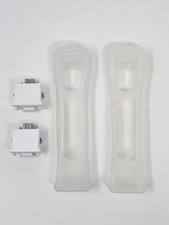 2x Official Nintendo Wii Motion Plus Adapters white  + Official Silicone Sleeves