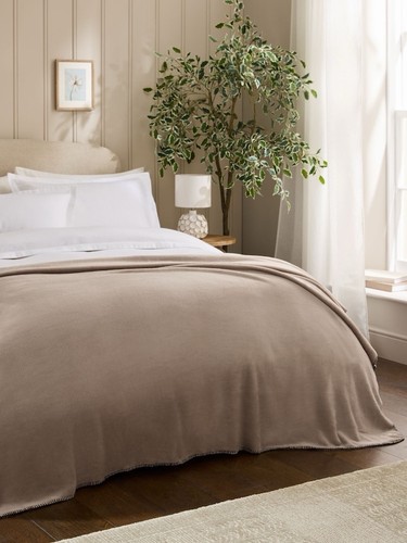 Natural plush fleece blanket - fleece,