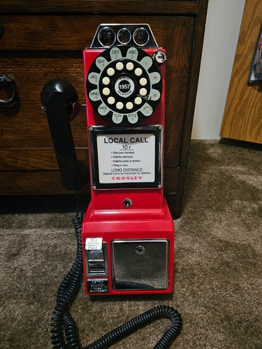 Crosley red pay phone 1950 - crosley,