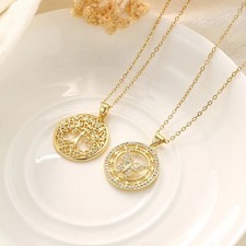 18k Gold CZ Tree of Life and