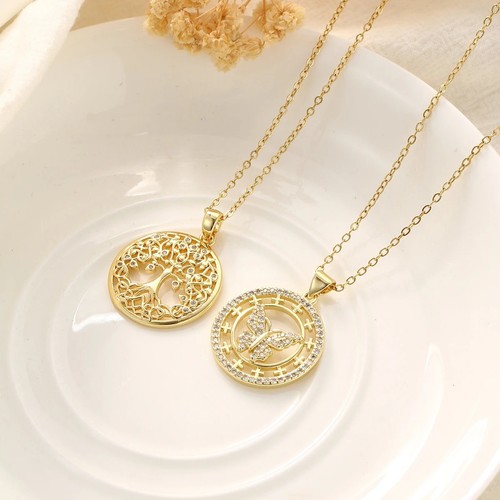 18k gold tree - cz,