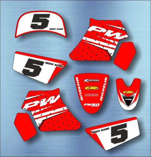 Yamaha red graphics - 50, inc