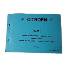 Citroën SM spare parts Pièces de rechange 1970 original catalogue 