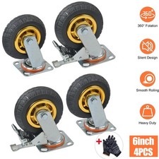 4Pcs 6 inch Heavy Duty Swivel
