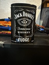 Jack Daniels Tennessee Whiskey Fudge Sweets Black White Collector's Storage Tin