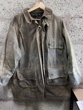 Vintage 70s Barbour Solway Zipper Jacket Mens 44 Brown 1 Crown Waxed