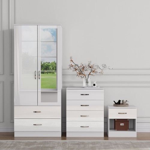 Piece gloss white bedroom - 3,