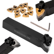 20mm Lathe Turning Tool Holder MWLNR2020K08 + 10 WNMG0804 Carbide Inserts+Wrench