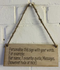 Personalised Wooden Sign