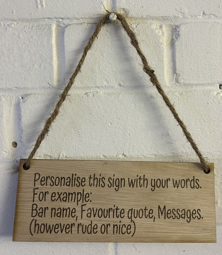Personalised wooden sign - personalised,