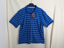 Dunlop Sport Lee Westwood golf Men's casual polo shirt size 2XL blue striped New