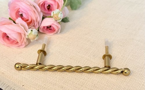 Vintage drawer pull gold - drawer,
